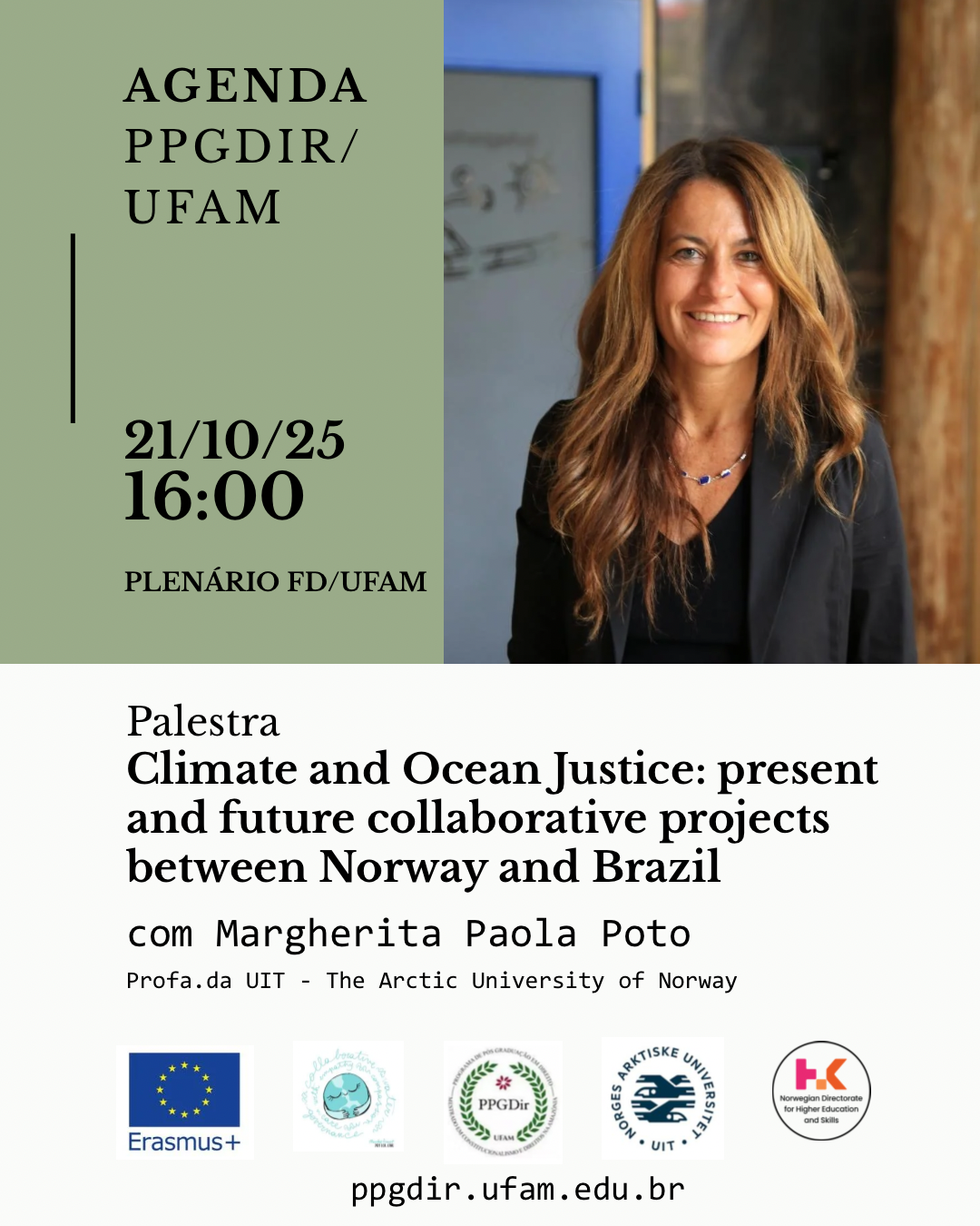 Palestra - Climate and Ocean Justice: present and future collaborative projects between Norway and Brazil