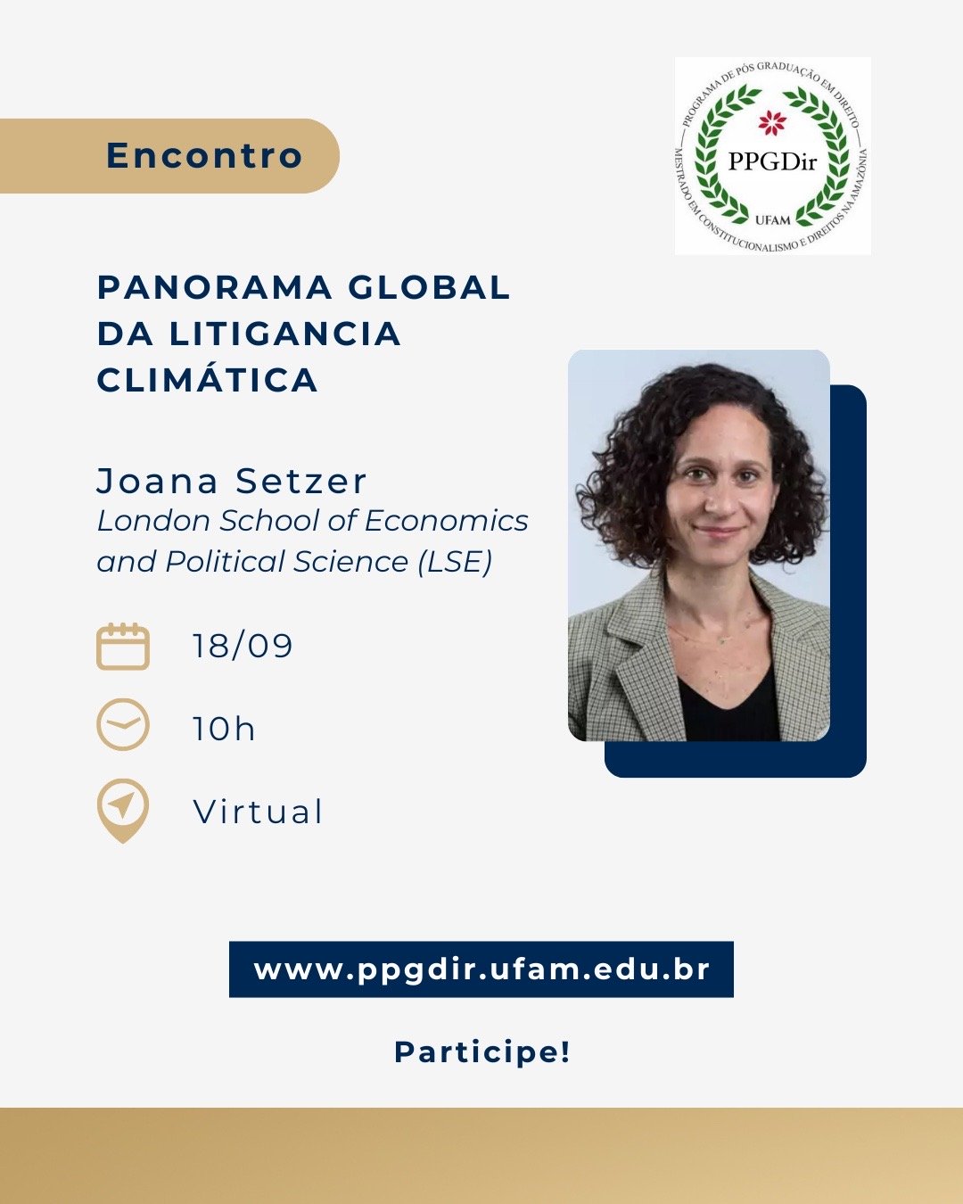 Encontro Online - Panorama Global da Litigância Climática, com Joana Setzer